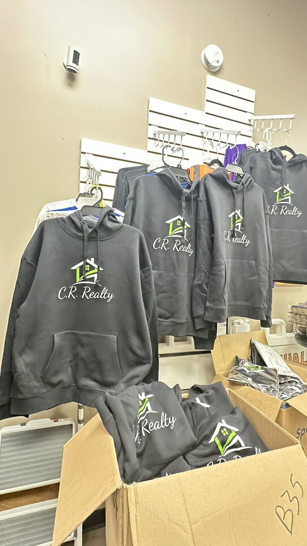 Branded team hoodies