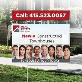 Real estate yard sign